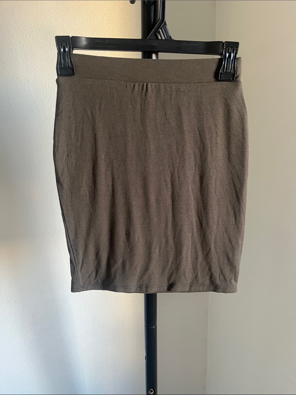 naked wardrobe Olive Green Mini Pencil Skirt